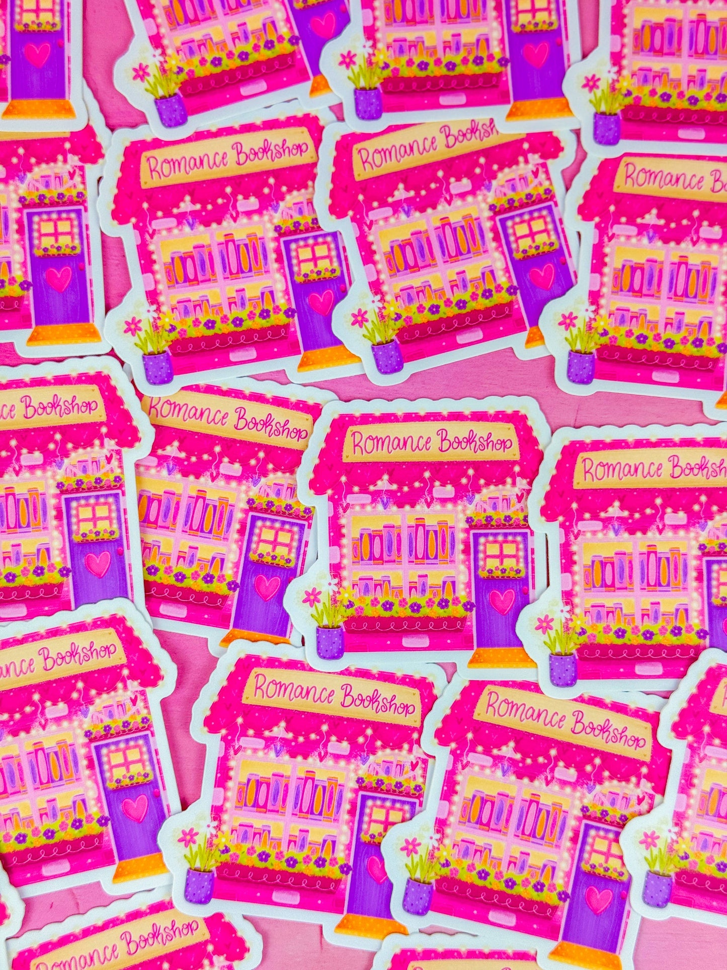 Romance Bookshop at Bookshop Avenue Vinyl Sticker: No Packaging