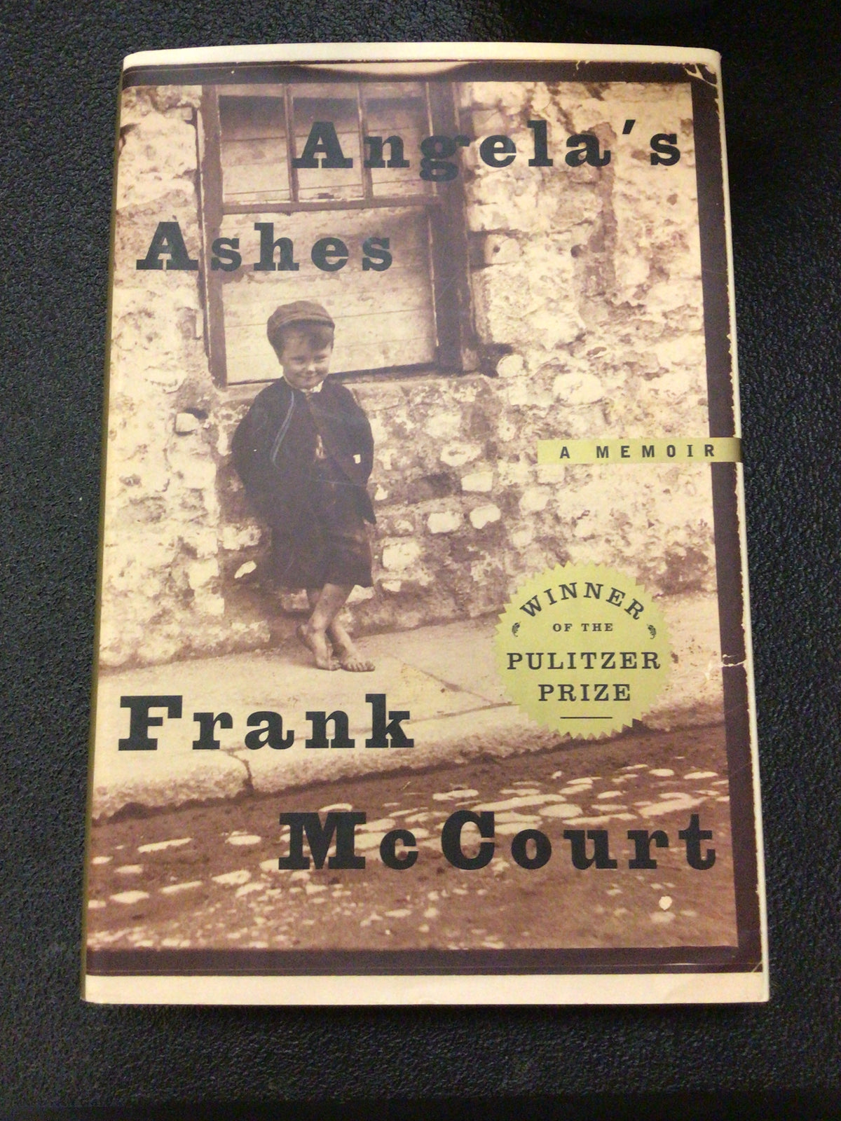 Angela's Ashes hardcover memoir by Frank McCourt with Pulitzer Prize sticker