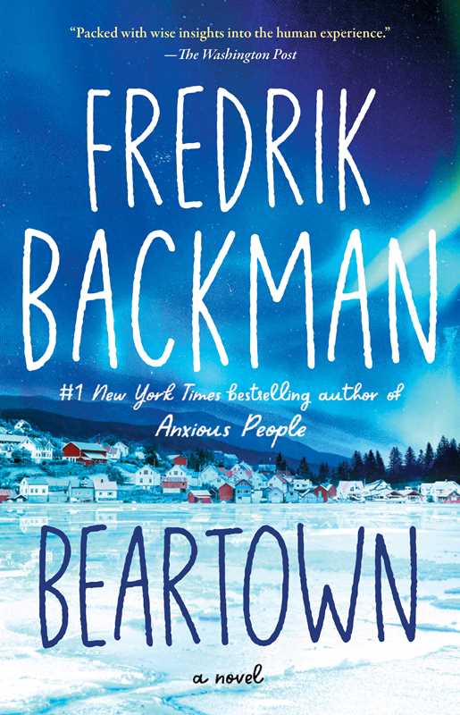 Beartown paperback novel by Fredrik Backman with winter landscape cover art