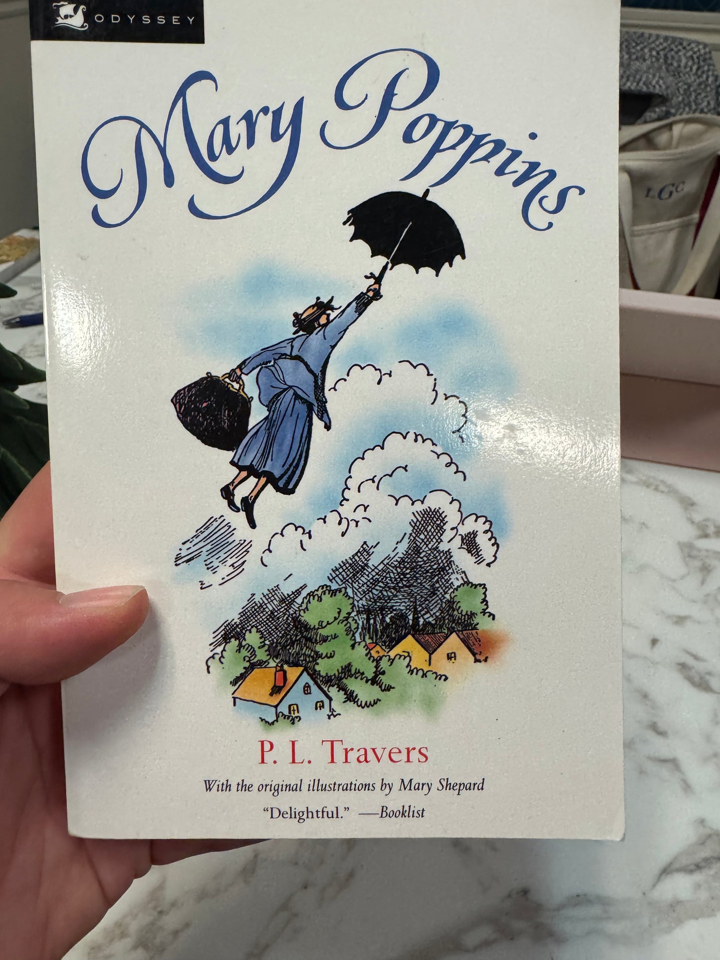 Mary Poppins paperback book by P.L. Travers with Mary Shepard illustrations