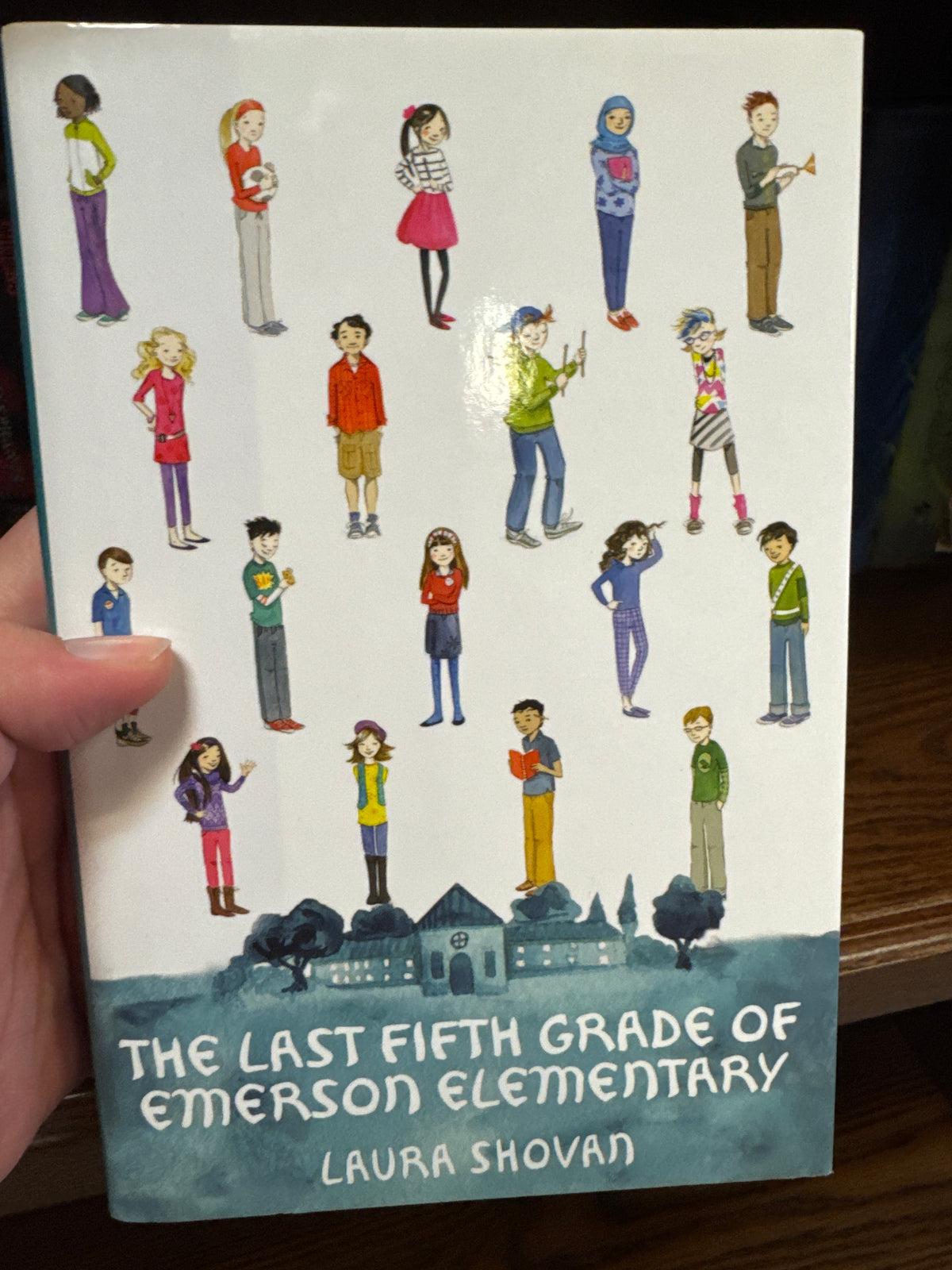 The Last Fifth Grade of Emerson Elementary hardcover book by Laura Shovan with illustrated cover art