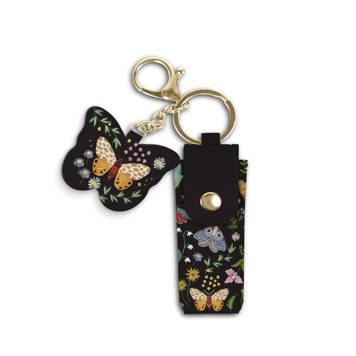 Midnight Garden Lip Balm Holder Key Chain