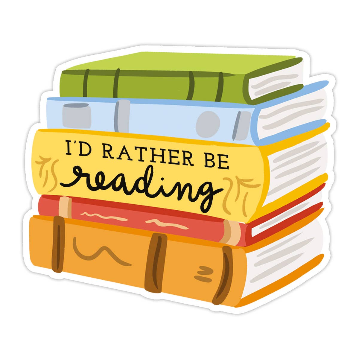 Rather Be Reading Vinyl Sticker - Books, Bookstore: No packaging - sent loose