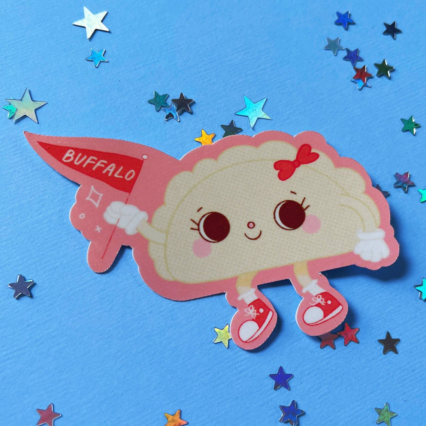 Pierogi Waterproof Laminated Sticker Buffalo NY 716