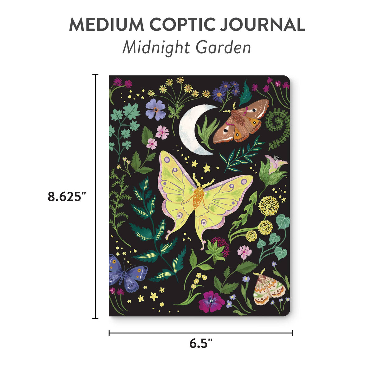 Midnight Garden Medium Coptic-Bound Journal