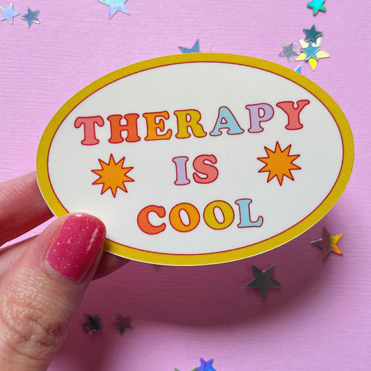 Therapy Is Cool Sticker