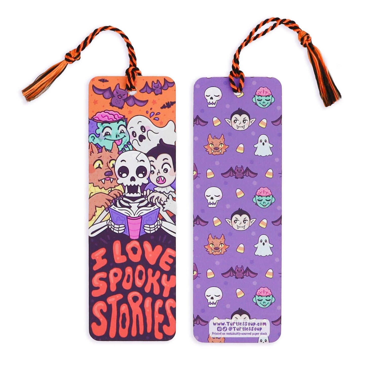 I Love Spooky Stories Reader Gift Bookmark with Tassel