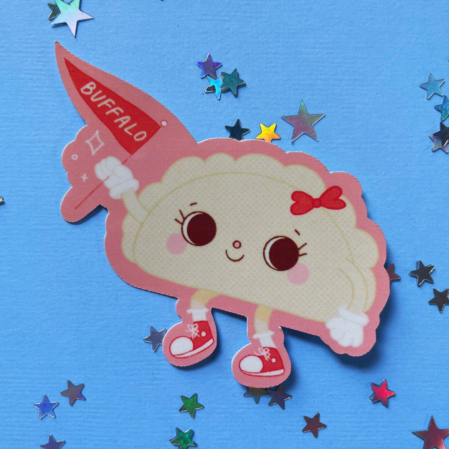 Pierogi Waterproof Laminated Sticker Buffalo NY 716