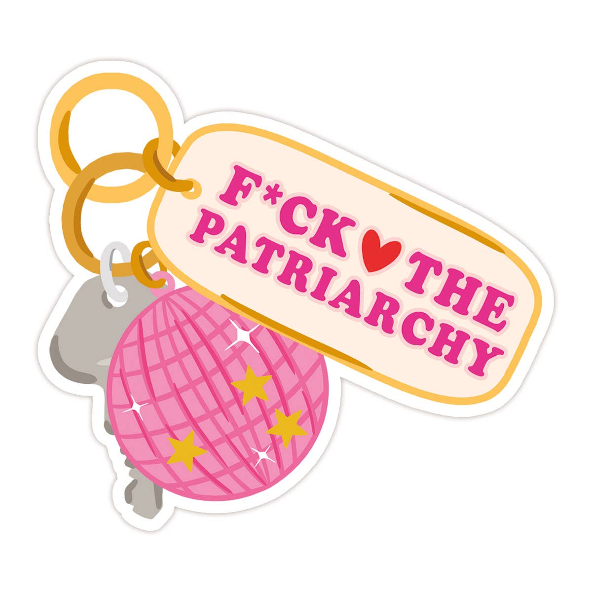 Patriarchy Keychain Vinyl Sticker - Taylor Swift Inspired: No packaging - sent loose