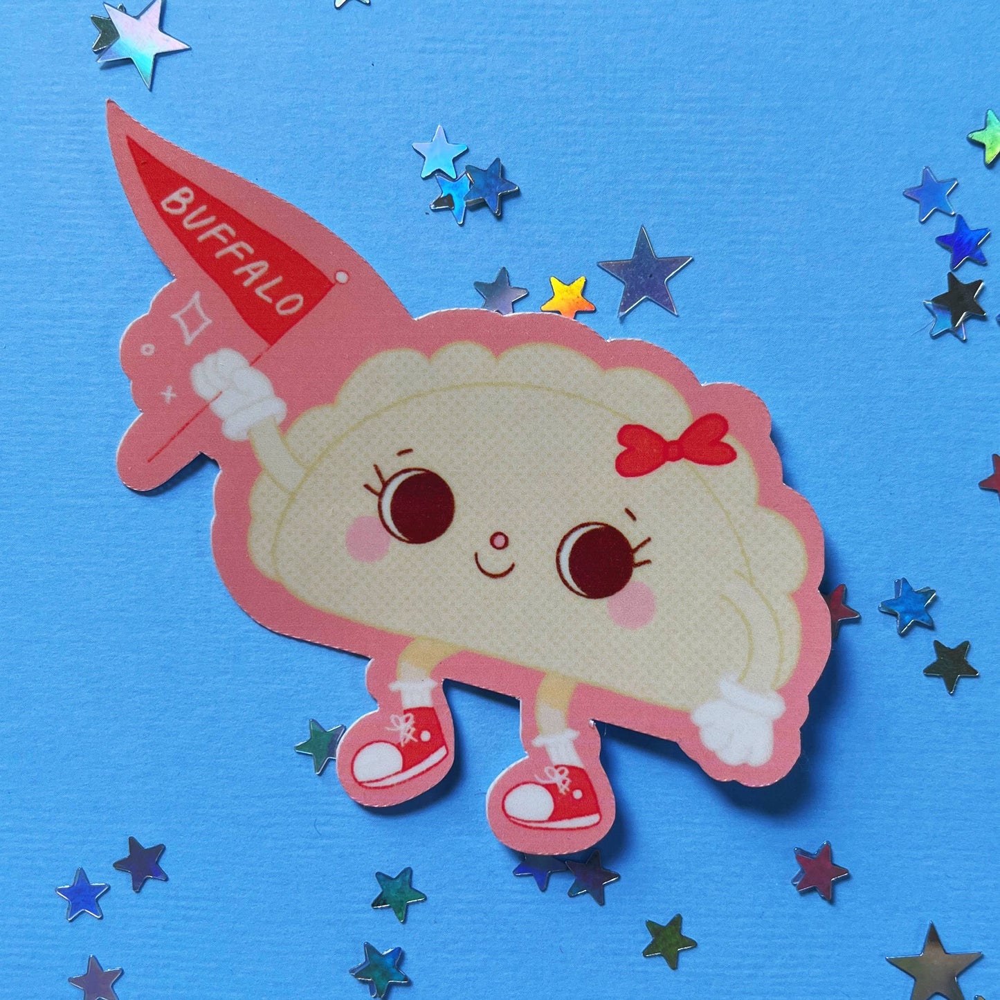 Pierogi Waterproof Laminated Sticker Buffalo NY 716