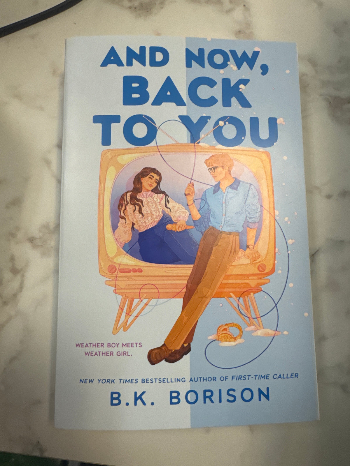 And Now, Back to You book cover by B.K. Borison featuring retro TV illustration