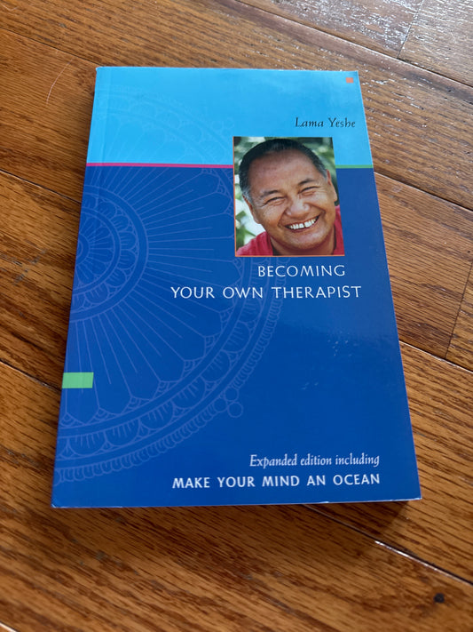 Becoming Your Own Therapist softcover book by Lama Yeshe with mandala design