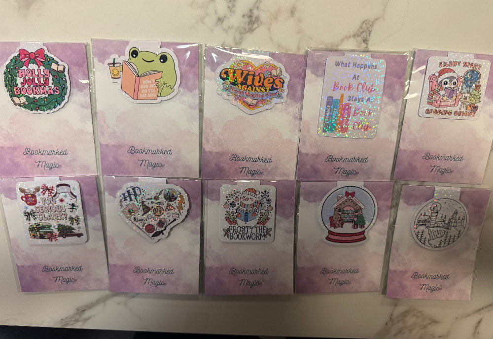 Various Magnetic Bookmarks from Bookmarked Magic