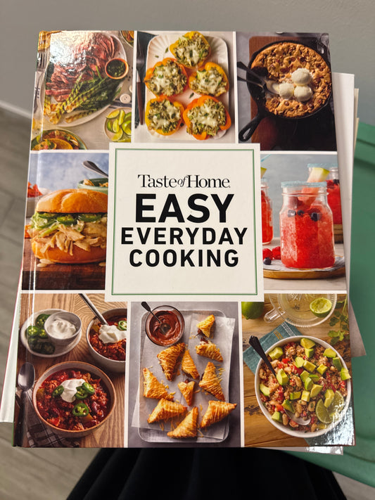 Taste of Home Easy Everyday Cooking hardcover cookbook with food collage cover