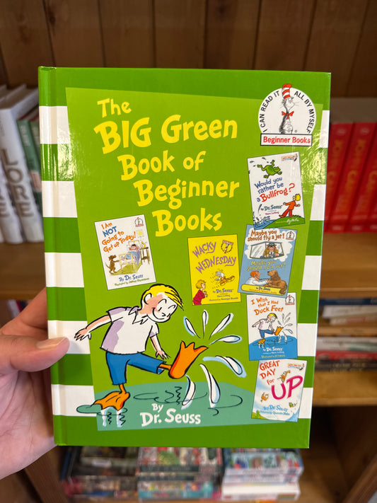 The Big Green Book of Beginner Books by Dr. Seuss, glossy hardcover with classic illustrations and I Can Read It All By Myself seal