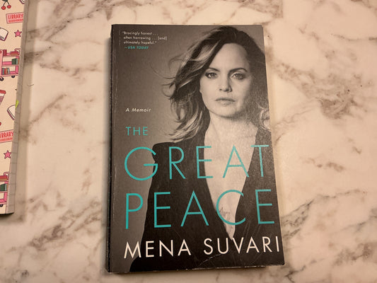 The Great Peace memoir by Mena Suvari hardcover book with black and white cover art