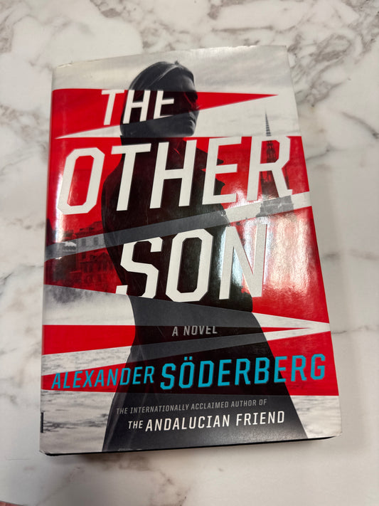 The Other Son hardcover novel by Alexander Söderberg with red and black striped cover design
