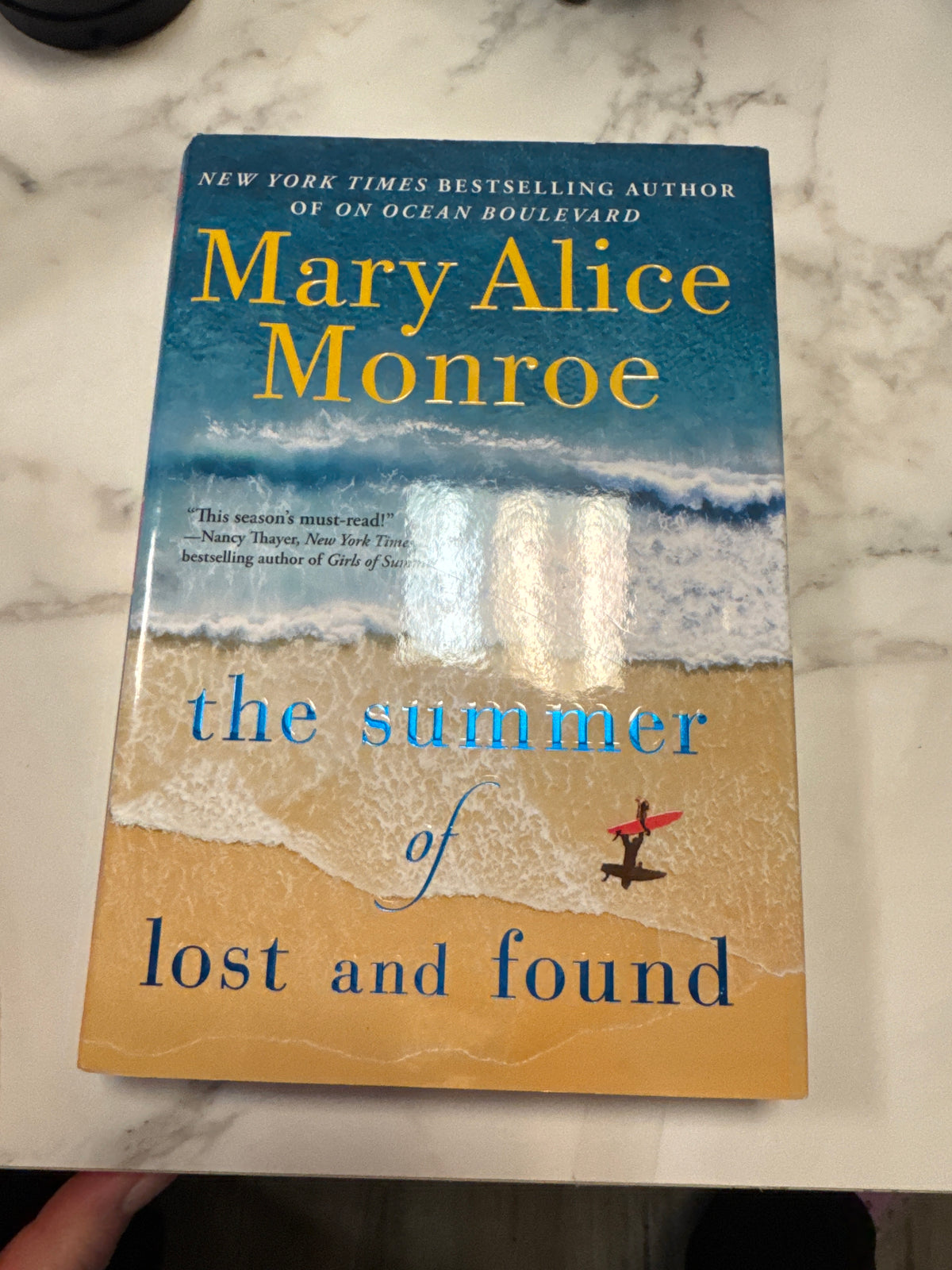 The Summer of Lost and Found hardcover book by Mary Alice Monroe with beach cover art