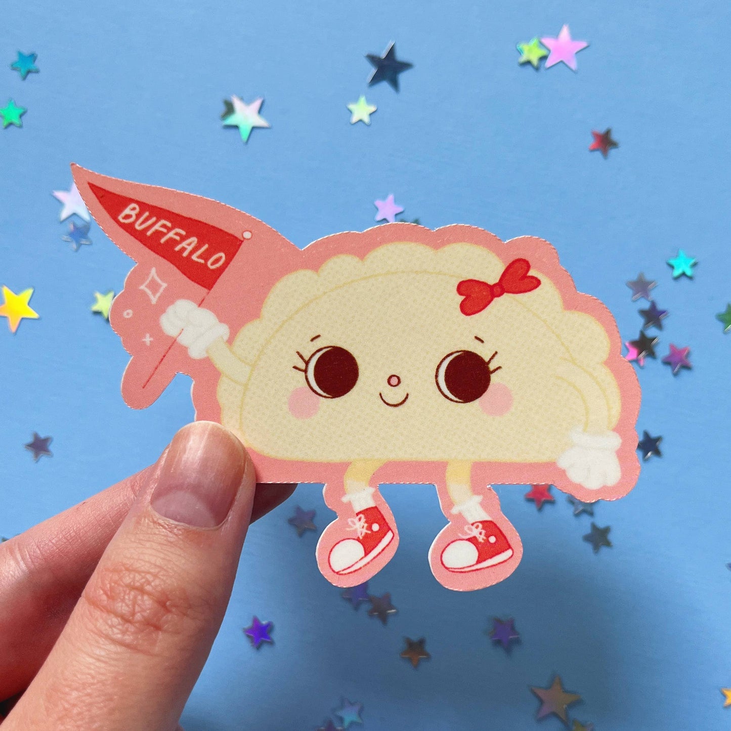 Pierogi Waterproof Laminated Sticker Buffalo NY 716