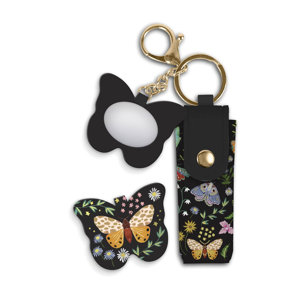 Midnight Garden Lip Balm Holder Key Chain