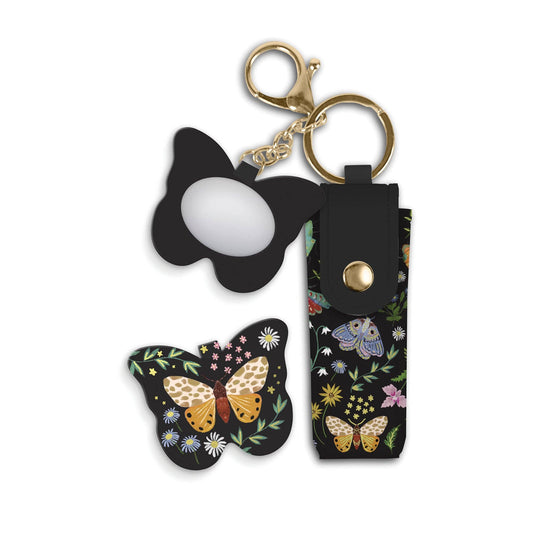 Midnight Garden Lip Balm Holder Key Chain