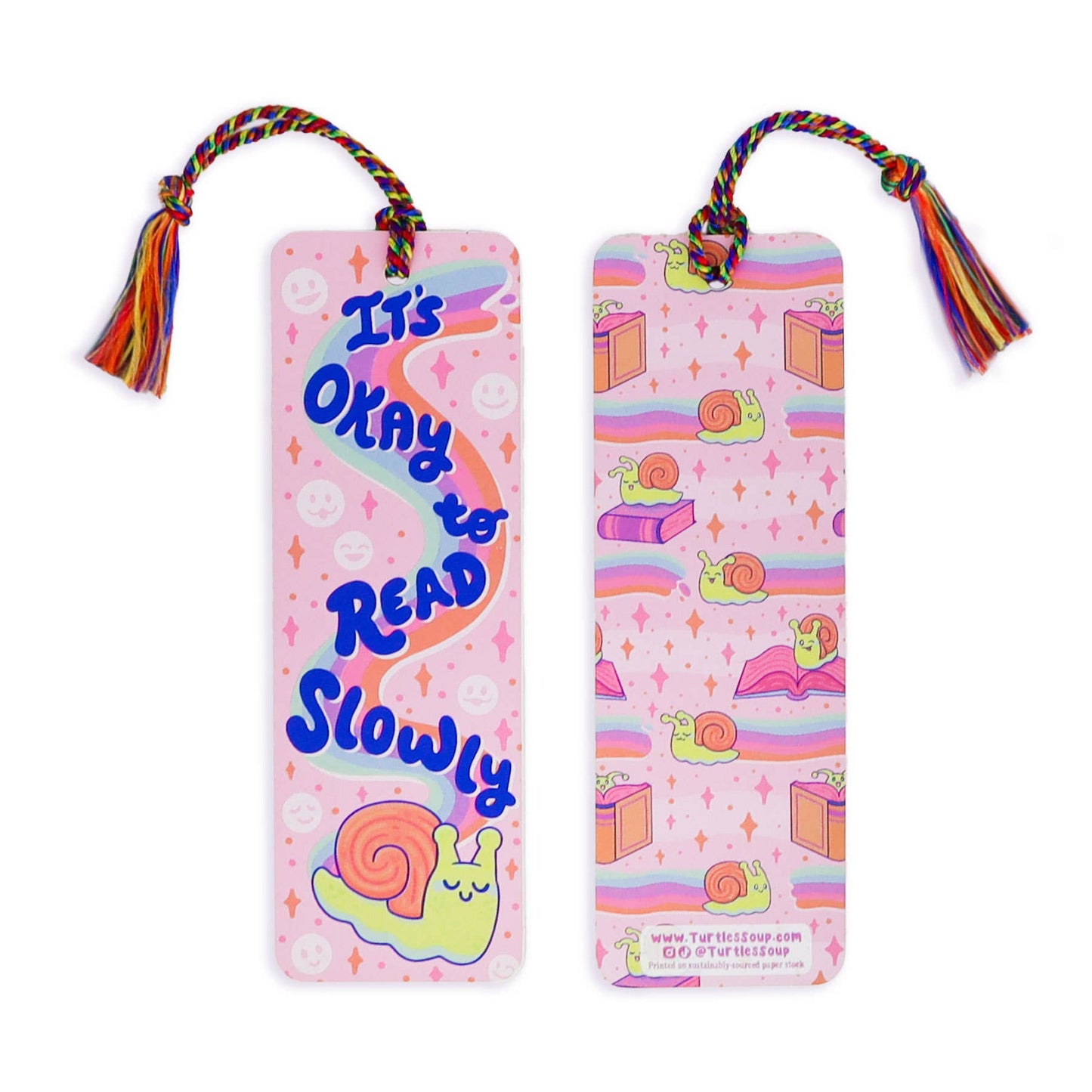It’s Okay to Read Slowly Reader Gift Bookmark with Tassel