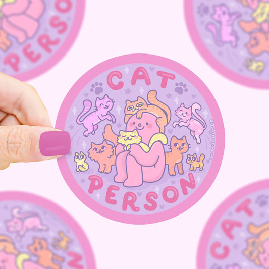 Cat Person, Kittens, Cat Lover, Little Guys, Vinyl Sticker