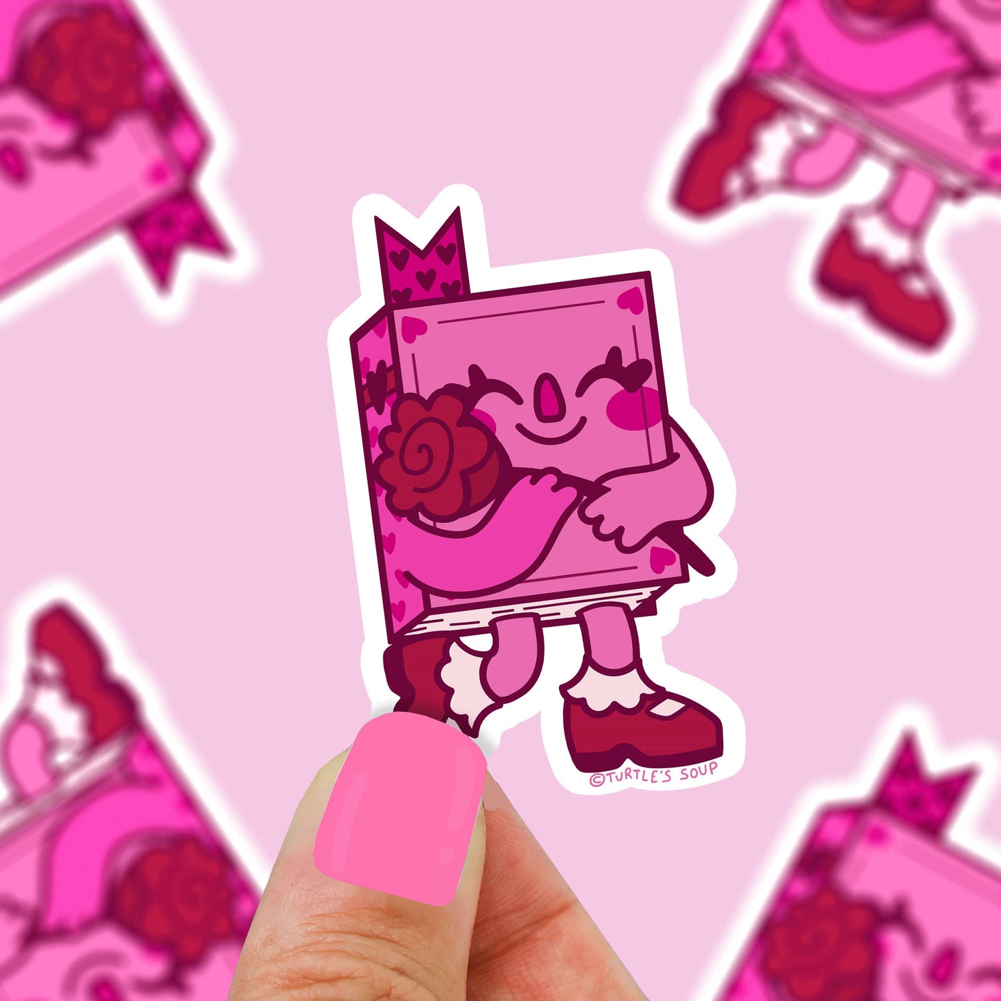 Romance Book Reading Valentine's Day Romantic Vinyl Sticker