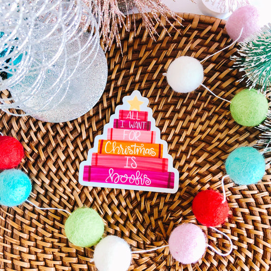 All I Want For Christmas is Books Decal Sticker: No packaging