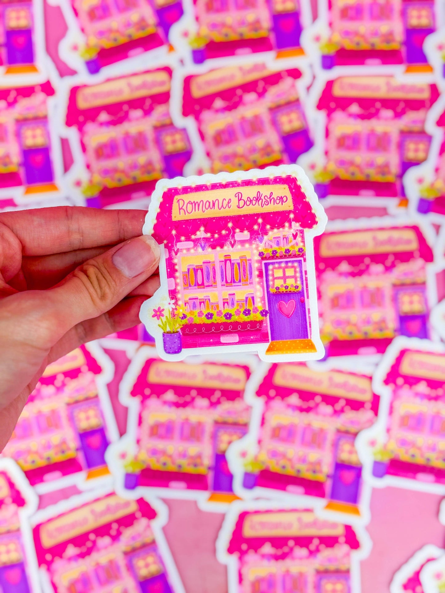 Romance Bookshop at Bookshop Avenue Vinyl Sticker: No Packaging